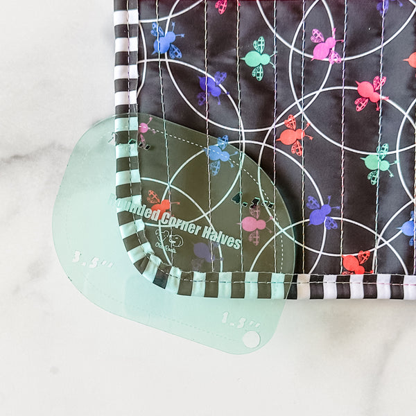 1-2-3-4 HALVES Inch Rounded Corners  - Light Green -  Acrylic Template