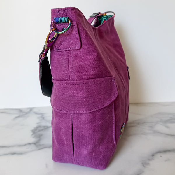 As Seen On OklaRoots - Vibrant Waxed Canvas Compass Tote