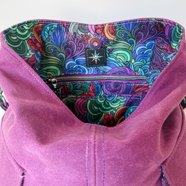 As Seen On OklaRoots - Vibrant Waxed Canvas Compass Tote