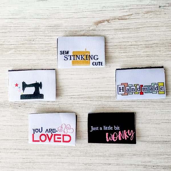 Sew In Fold Over Label Pack - The Favorites! Set of 10