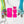 Load image into Gallery viewer, Squared Fancy Straps - Size 1.5" Webbing To 1" Hook - Magenta - Set of 3 - Acrylic Template