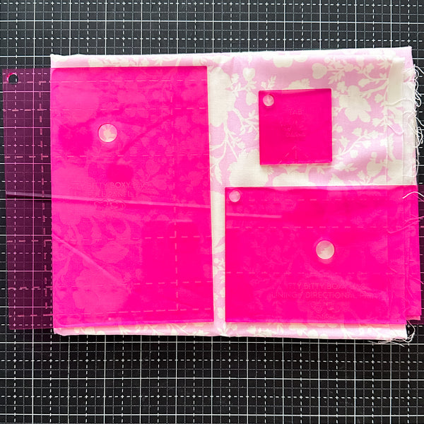 Itty Bitty Boxy Bag Set of 3 - Magenta -  Acrylic Template