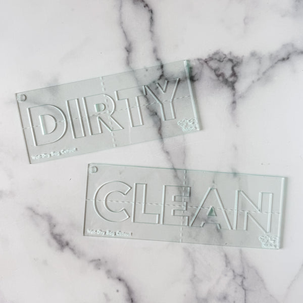 Clean + Dirty for Wet/Dry Bag - CutOuts - SODA - An Applique Template