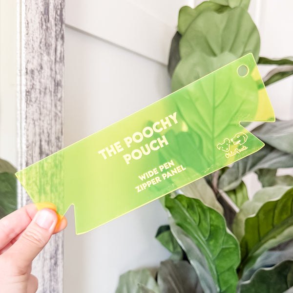 Poochy Pouch - Two Sizes - Set of 4 - Lemon -  Acrylic Template