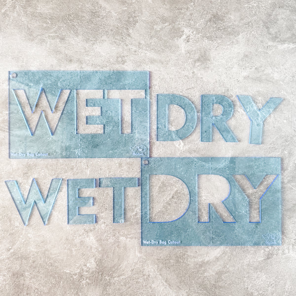 Wet +Dry for Wet/Dry Bag - CutOuts - OCEAN - An Applique Template