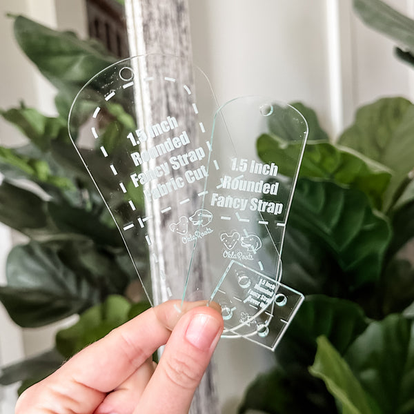 Rounded Fancy Straps - Size 1.5" - Soda - Set of 3 - Acrylic Template
