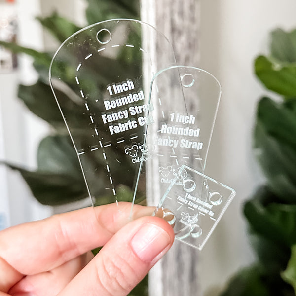 Rounded Fancy Straps - Size 1" - Soda - Set of 3 - Acrylic Template