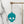 Load image into Gallery viewer, Skull - Teal - Hanging Charm - Sold Individually