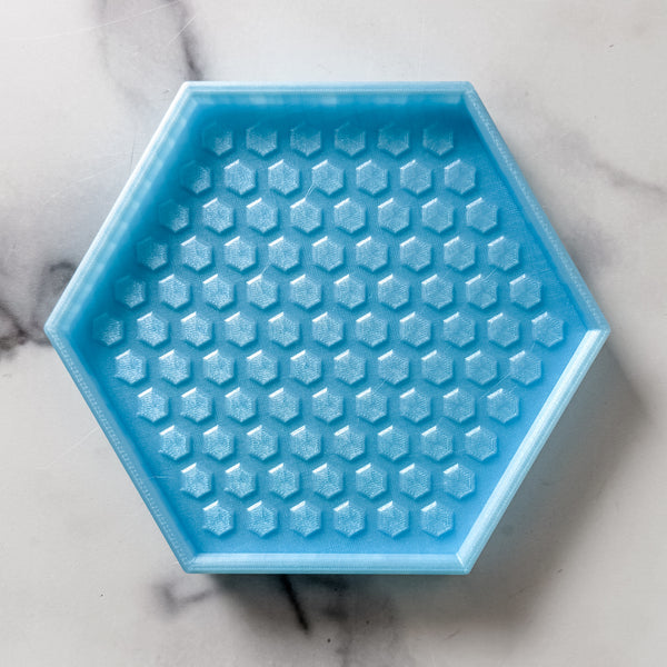 Hexagon Craft Tray - Honeycomb Base with Grips - Ocean Blue