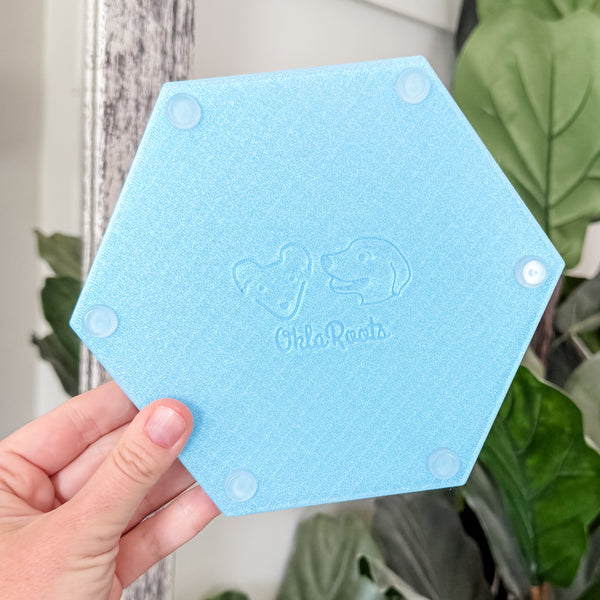 Hexagon Craft Tray - Honeycomb Base with Grips - Ocean Blue