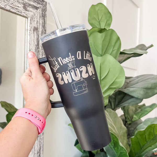 Zhuzh - Matte Black - Corkcicle 40oz Cruiser With Plastic Straw