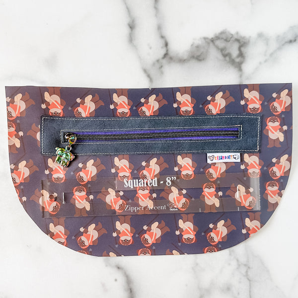 Square Zipper Accent Template - Clear - 3 Sizes Available