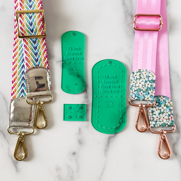 Rounded Fancy Straps - Size 1.5" - Mint - Set of 3 - Acrylic Template