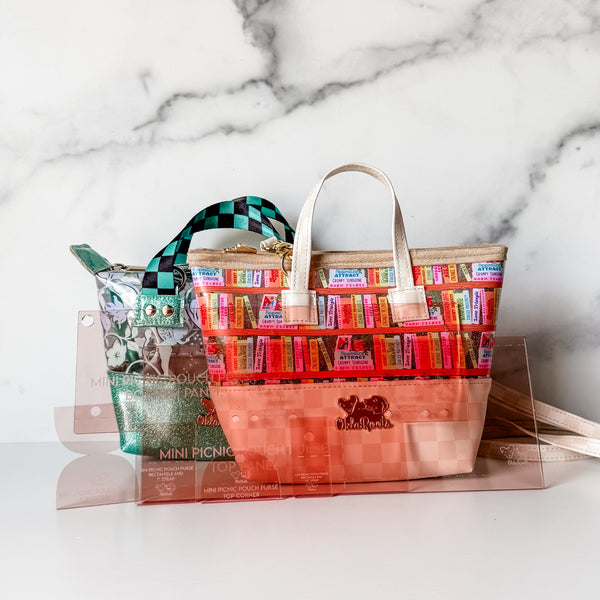 Mini Picnic Pouch / Purse Acrylic Templates - Rose Gold - Set of 6