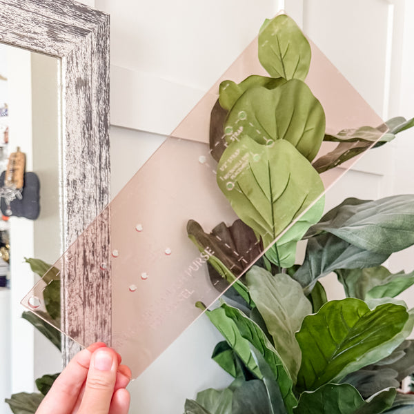 Mini Picnic Pouch / Purse Acrylic Templates - Rose Gold - Set of 6