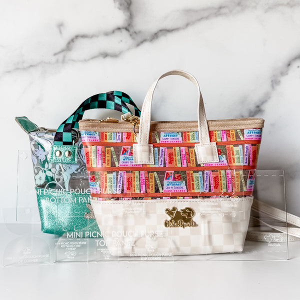 Mini Picnic Pouch / Purse Acrylic Templates - Clear - Set of 6