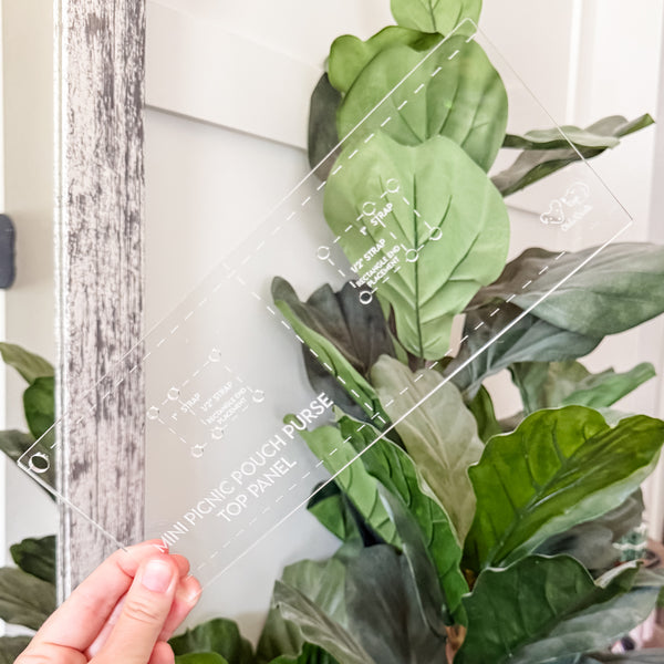 Mini Picnic Pouch / Purse Acrylic Templates - Clear - Set of 6