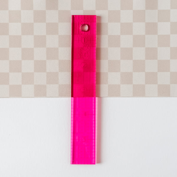 Magenta OklaRuler : 1" x 6" Clear Ruler