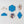 Load image into Gallery viewer, English Paper Piecing Set of 3 - 3/8" Seam Allowance - "Box Top" Style - Blue - Acrylic Template
