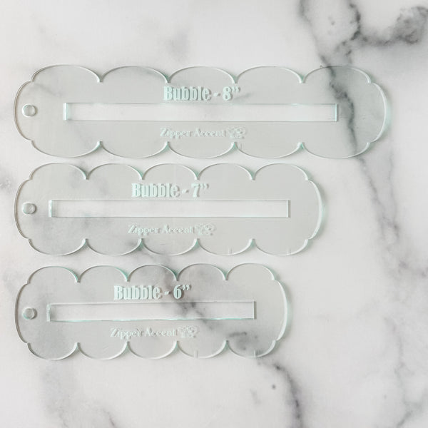 Bubble Zipper Accent Template - Soda - 3 Sizes Available