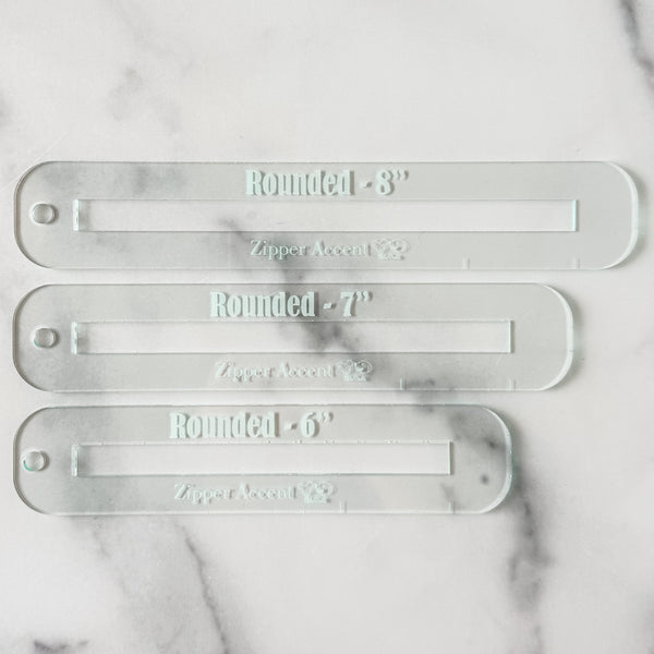 Rounded Zipper Accent Template - Soda - 3 Sizes Available