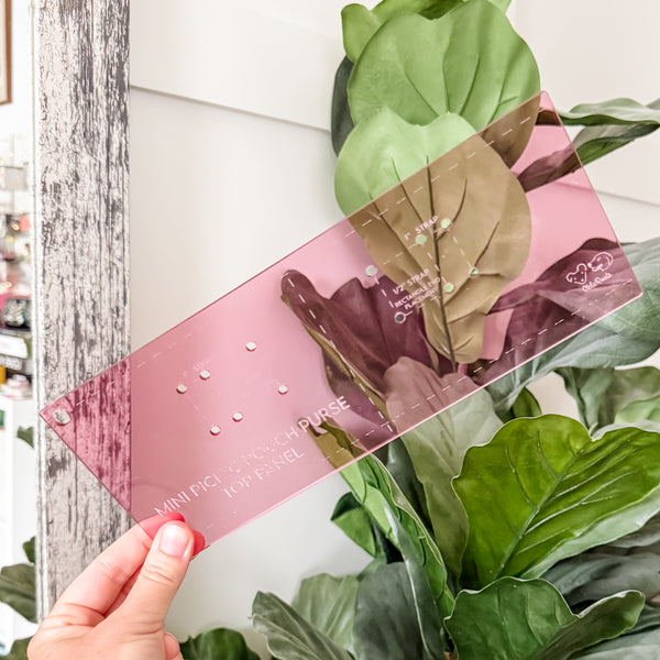 Mini Picnic Pouch / Purse Acrylic Templates - Pink - Set of 6