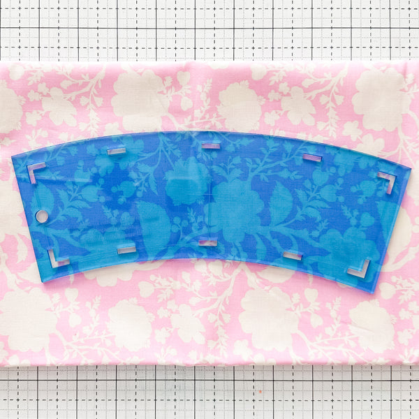 Blue Continuous Reversible Coffee Sleeve - Acrylic Template