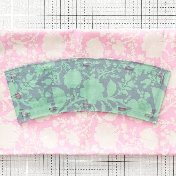 Light Green Continuous Reversible Coffee Sleeve - Acrylic Template