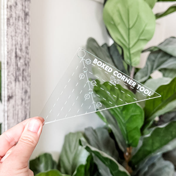 Boxed Corner Tool - Triangle - Half Inch Markings - 3" Deep - Soda -  Acrylic Template