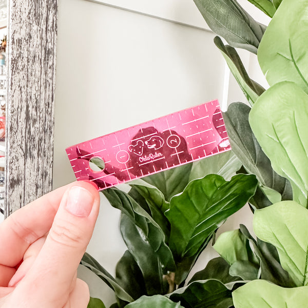 Magenta Mini OklaRuler : 1" x 3" Ruler