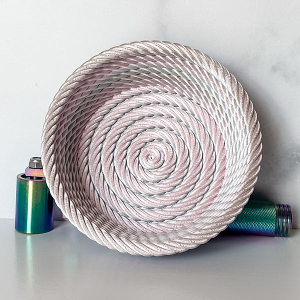 Medium Rope Craft Bowl - Lavender Rainbow
