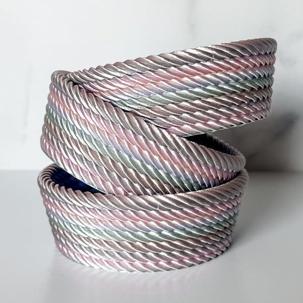 Medium Rope Craft Bowl - Lavender Rainbow