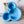 Load image into Gallery viewer, Tiered Large Mouse Shaped Craft Bowl - Glow Blue - Solid Top
