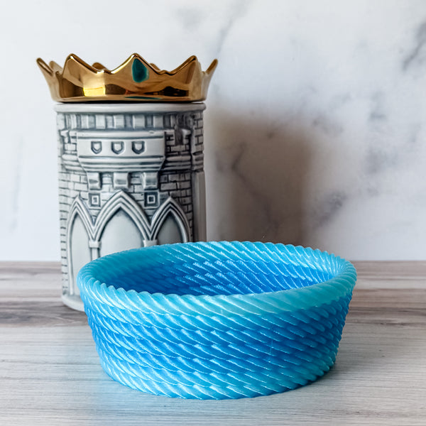 Medium Rope Craft Bowl - Aqua Ombre