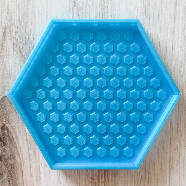 Hexagon Craft Tray - Honeycomb Base with Grips - Aqua Ombre
