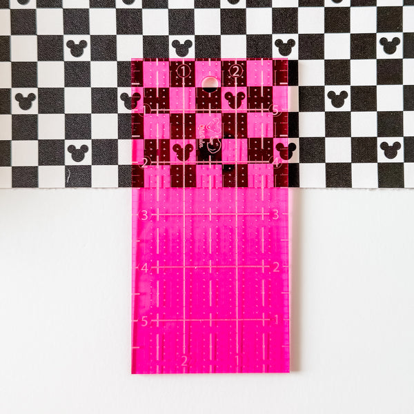 3" x 6" OklaRuler - Magenta