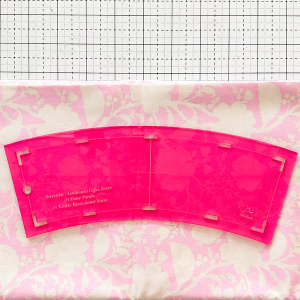 Magenta Continuous Reversible Coffee Sleeve - Acrylic Template