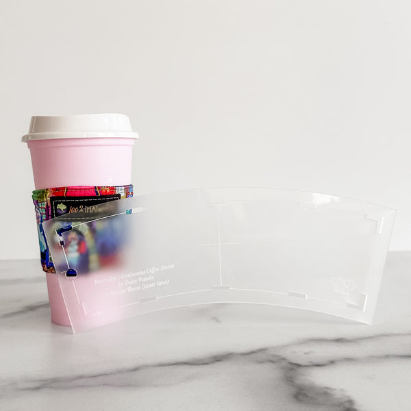 Frosted Continuous Reversible Coffee Sleeve - Acrylic Template