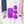 Load image into Gallery viewer, SQUARED Fancy Straps - Size 1.5" Webbing To 1/2" Hook - PURPLE - Set of 3 - Acrylic Template