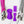 Load image into Gallery viewer, ROUNDED Fancy Straps - Size 1" Webbing to 1/2" Hook - PURPLE - Set of 3 - Acrylic Template