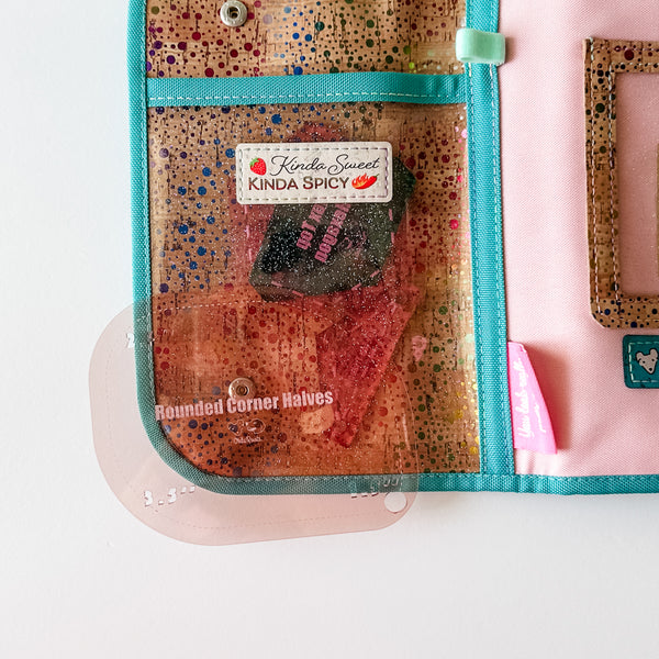 1-2-3-4 HALVES Inch Rounded Corners  - Rose Gold -  Acrylic Template