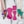 Load image into Gallery viewer, ROUNDED Fancy Straps - Size 1.5" Webbing To 1/2" Hook - PINK - Set of 3 - Acrylic Template