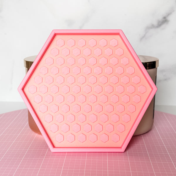 Hexagon Craft Tray - Honeycomb Base with Grips - Sunset