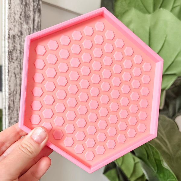 Hexagon Craft Tray - Honeycomb Base with Grips - Sunset