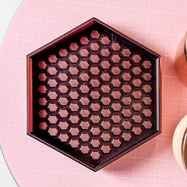 Hexagon Craft Tray - Honeycomb Base with Grips - Lava