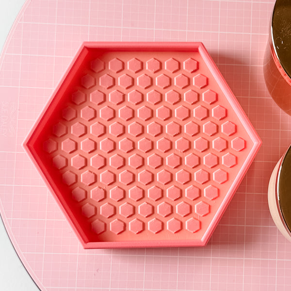 Hexagon Craft Tray - Honeycomb Base with Grips - Sunset