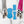 Load image into Gallery viewer, ROUNDED Fancy Straps - Size 1" Webbing to 1/2" Hook - BLUE - Set of 3 - Acrylic Template