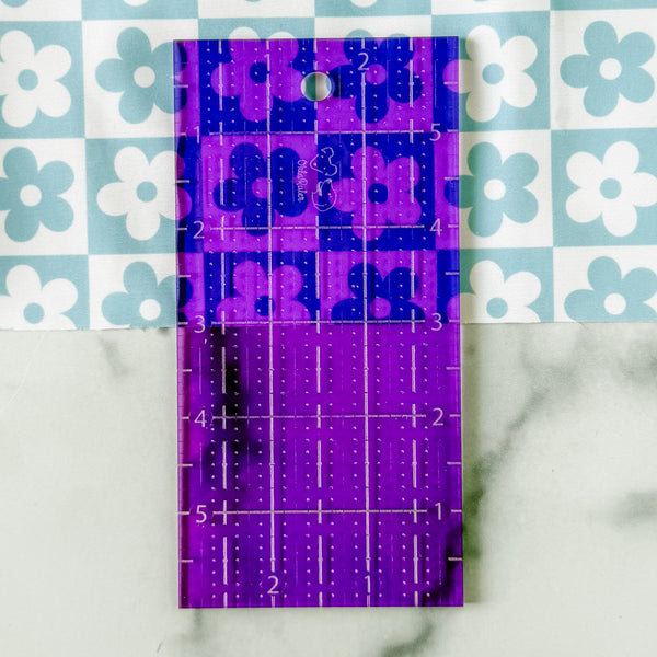 3" x 6" OklaRuler - Purple