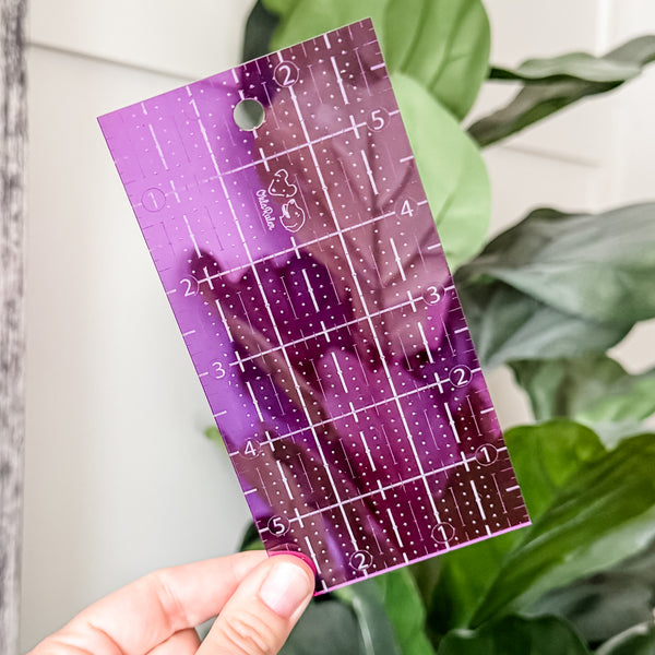 3" x 6" OklaRuler - Purple