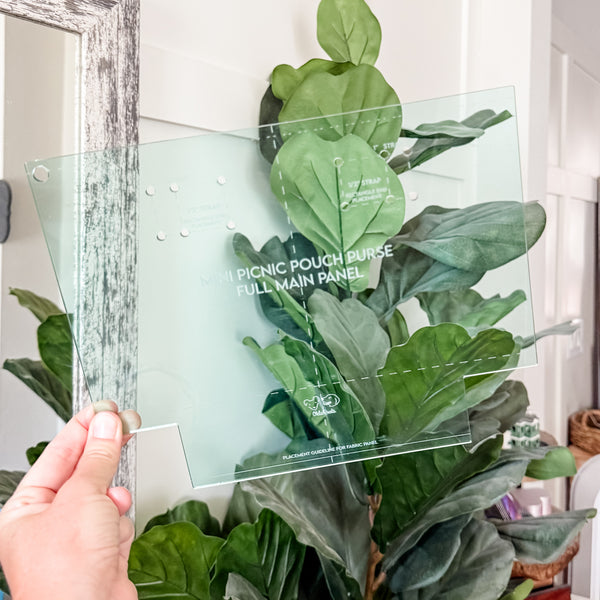 Mini Picnic Pouch / Purse Acrylic Template FULL PANEL ADD ON - LIGHT GREEN - Single Template